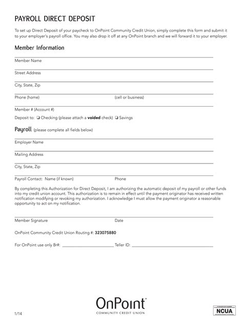 7 Ways To Fill Out Onpoint Direct Deposit Form