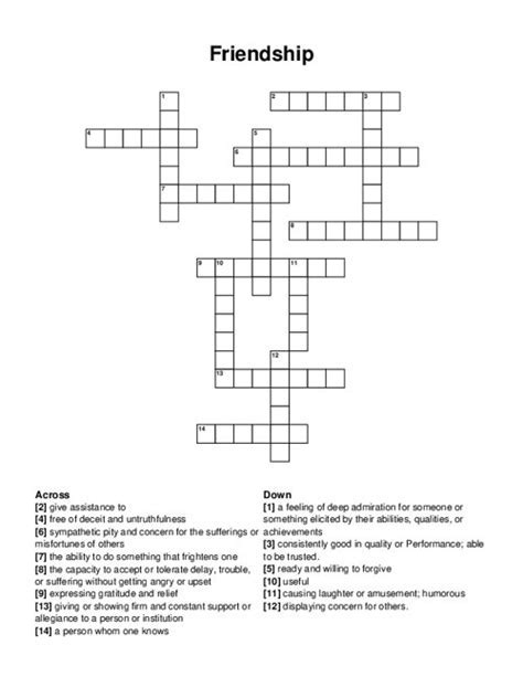 7 Ways To Quickly Form A Friendship With Crossword