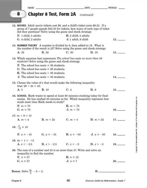 8 Essential Tips For Chapter 8 Test Form 2a