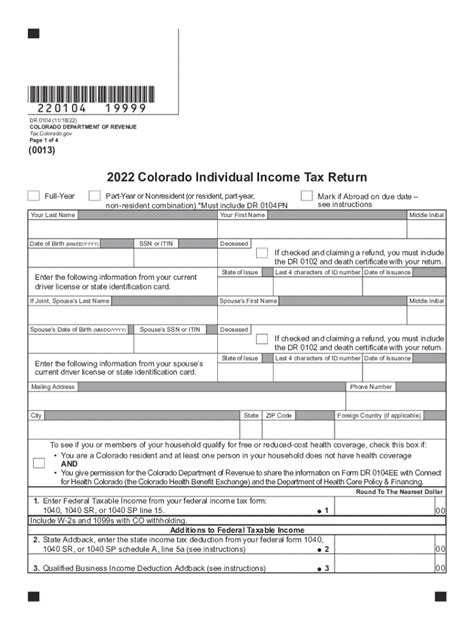 8 Steps To Complete Colorado Form Dr 0104