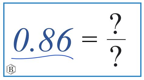 86 As A Fraction In Simplest Form