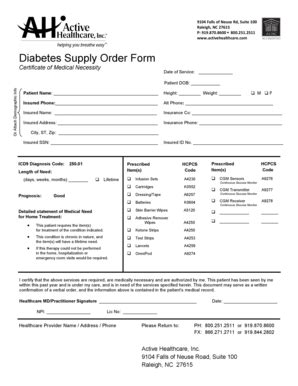 Advanced Diabetes Supply: Dexcom Physician Order Form Made Easy