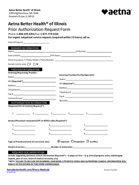 Aetna Better Health Prior Authorization Form Guide