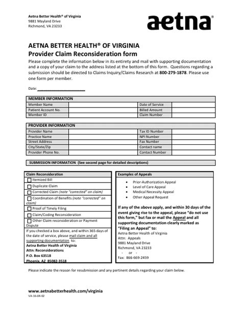 Aetna Reconsideration Form For Providers: A Step-By-Step Guide