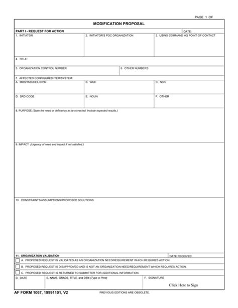 Af Form 1067: Declassification Request For Dod Information