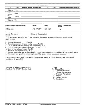 Af Form 1768: A Comprehensive Guide For Air Force Members