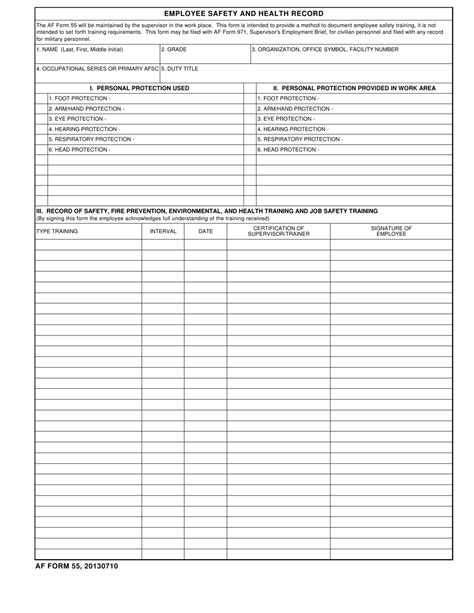 Af Form 55: Understanding The Air Force Evaluation Form