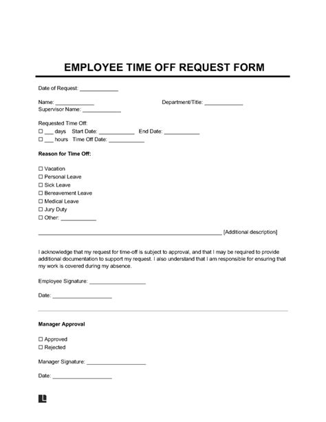 Af Leave Form: A Guide To Requesting Time Off