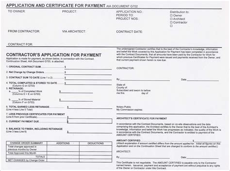 Aia G703 Fillable Form: Streamline Your Construction Payment Process