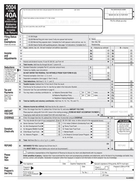 Alabama Form 40 Filing Guide: 7 Essential Tips