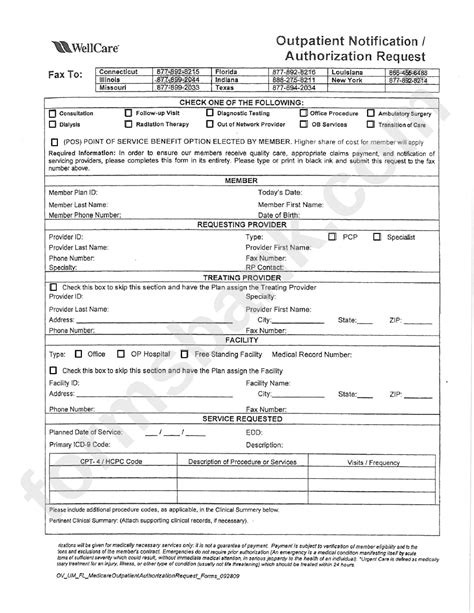 Allwell Medicare Outpatient Authorization Form Guide