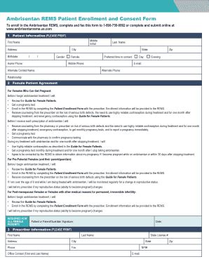 Ambrisentan Enrollment Form: Quick Access To Treatment