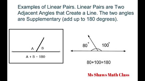 Angles In A Linear Pair Add Up To 180