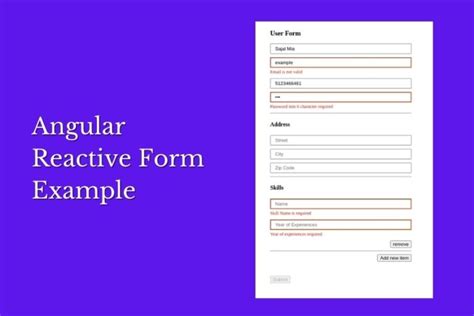 Angular Reactive Form Example For Beginners