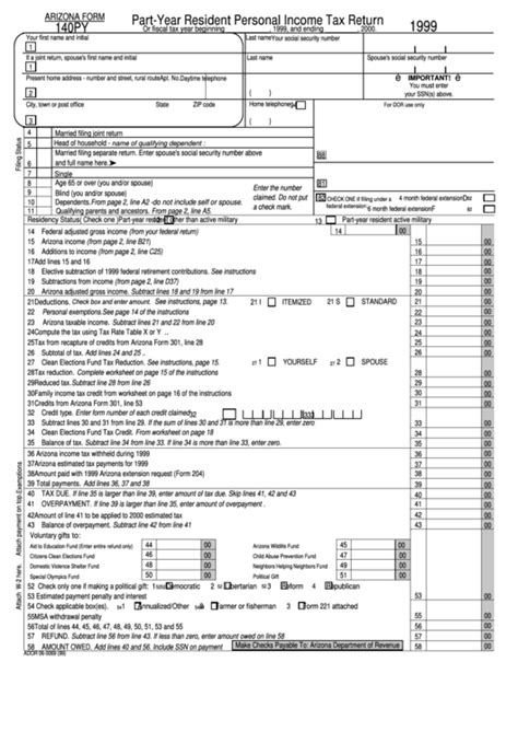 Arizona Form 140py: Step-By-Step Filing Instructions