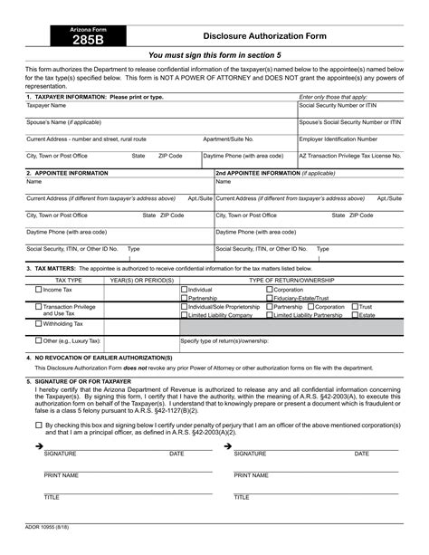 Arizona Form 285: Guide To Withholding Percentage Election