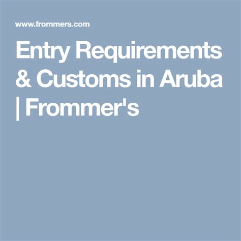 Aruba Customs Form: A Travelers Guide To Easy Clearance