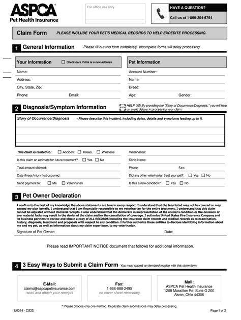 Aspca Pet Insurance Claim Form: Easy Filing Guide