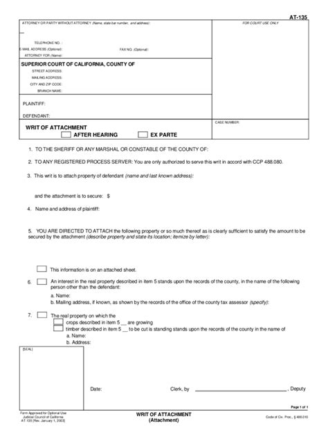 Attachment To Judicial Council Form: A Step-By-Step Guide