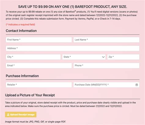 Barefoot Wine Rebate Form: Get Rewarded For Your Purchase