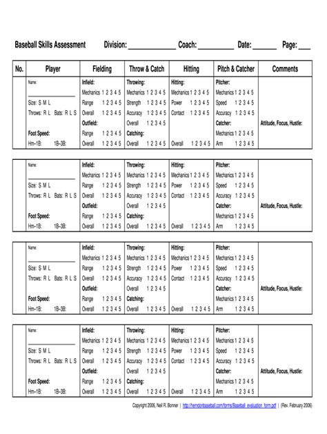 Baseball Tryout Form Template For Coaches And Teams