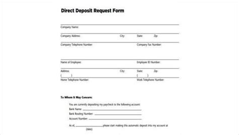 Basic Direct Deposit Form: A Simple Employee Onboarding Tool