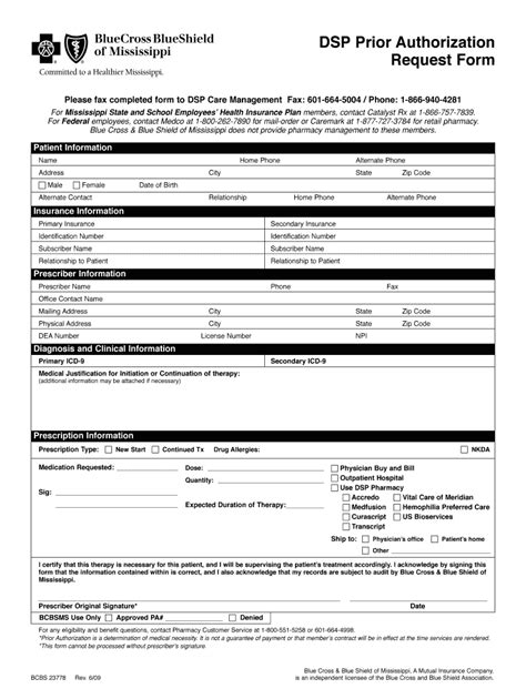 Bcbs Federal Prior Authorization Form Guide