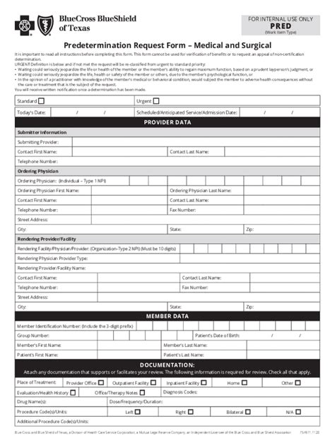 Bcbstx Predetermination Request Form: Simplified Guide