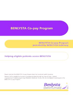 Benlysta Co-Pay Program Enrollment Form Made Easy