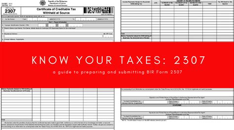 Bir Form 2307: A Comprehensive Guide To Certificate Of Creditable Tax Withheld