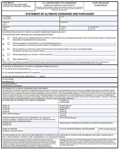 Bis Form 711: A Guide To Compliance And Filing