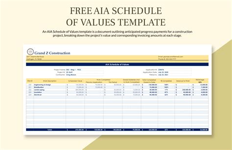 Blank Schedule Of Values Form Template And Guide