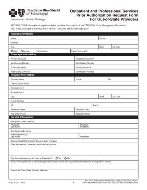 Blue Cross Blue Shield Of Arizona Prior Auth Form