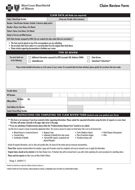 Blue Cross Blue Shield Of Texas Claim Form Guide