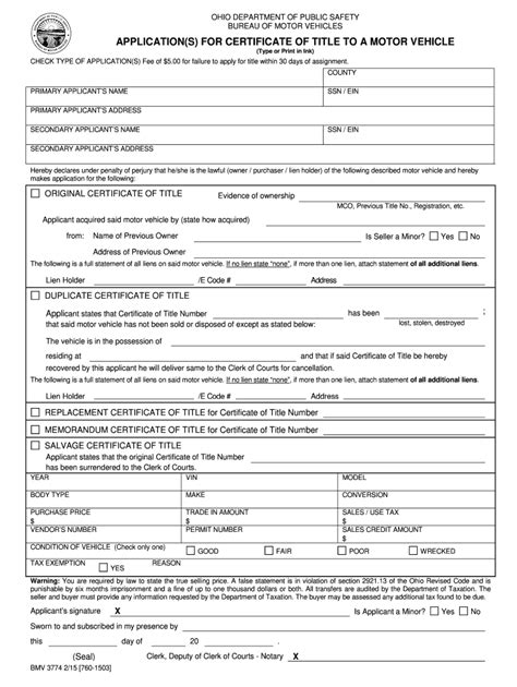 Bmv Form 3774: 5 Essential Things You Need To Know