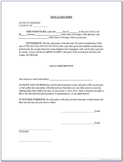 Broward County Quit Claim Deed Form Free Download