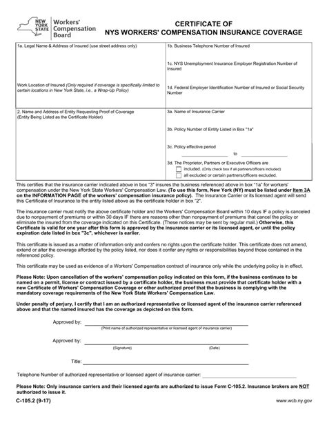 C 105.2 Blank Form: Download And Instructions Guide