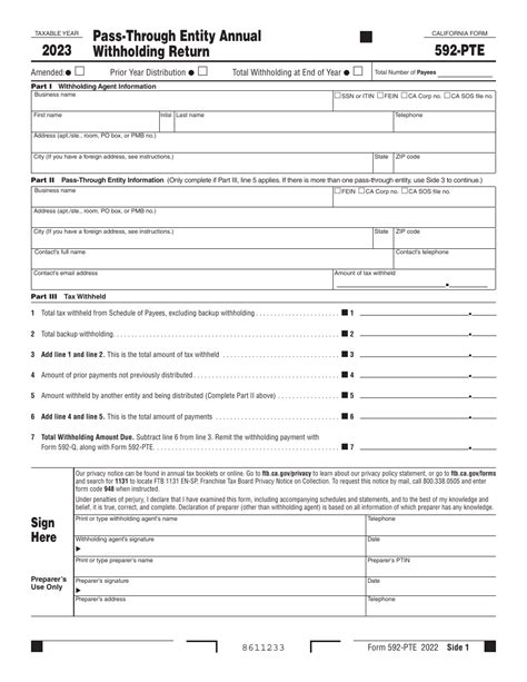 Ca Form 592-Pte: Pass-Through Entity Tax Return Explained