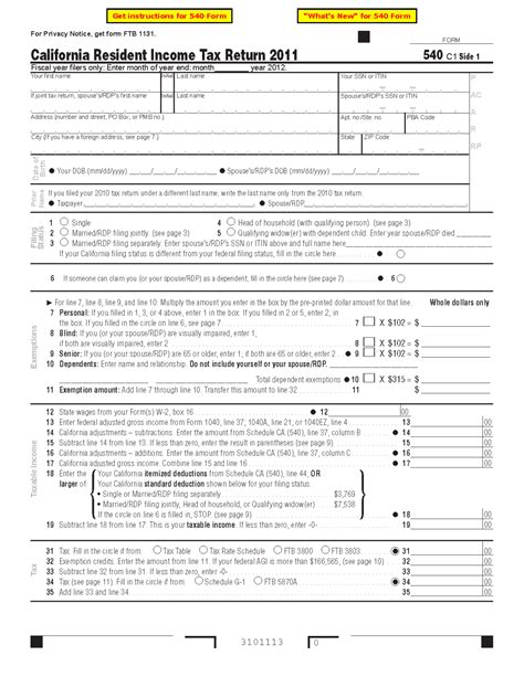 Ca State Tax Form 540ez: A Simplified Filing Guide