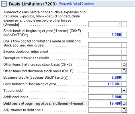 Calculating Stock Basis With Form 7203 Made Easy