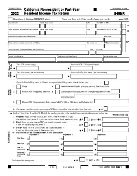 California 540nr Form: 7 Essential Filing Tips