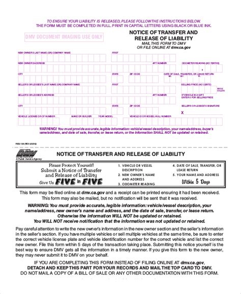 California Dmv Release Of Liability Form Explained