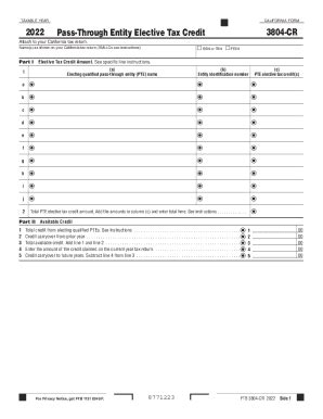 California Form 3804-Cr: A Guide To Tax Credits