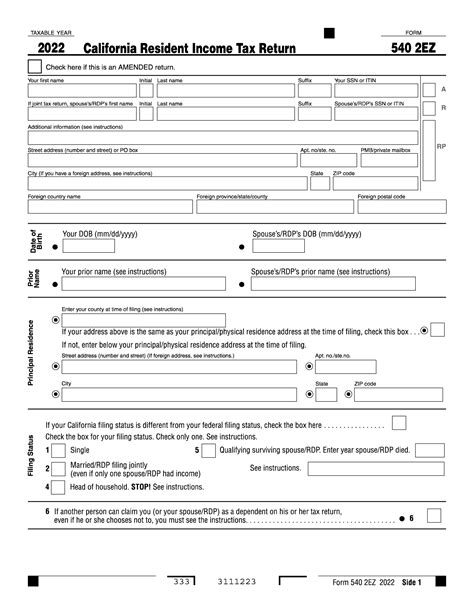 California Form 540: A Guide To Filing State Income Tax