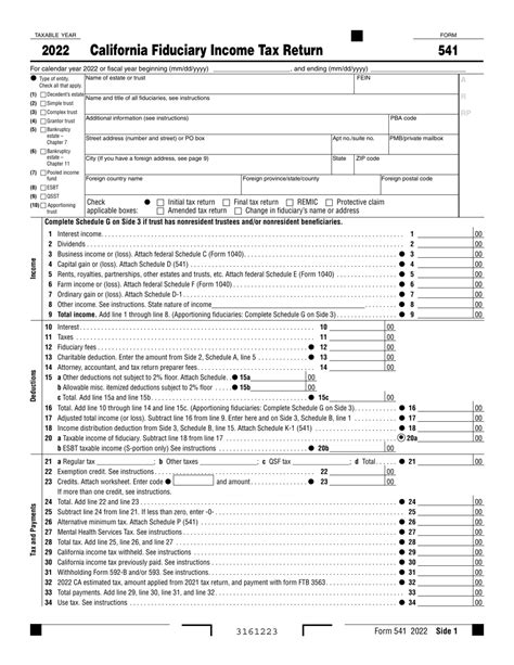 California Form 541: Estate Tax Return Filing Guide