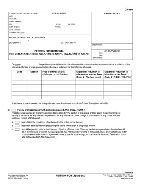 California Form Cr-180: Notice Of Appeal Instructions