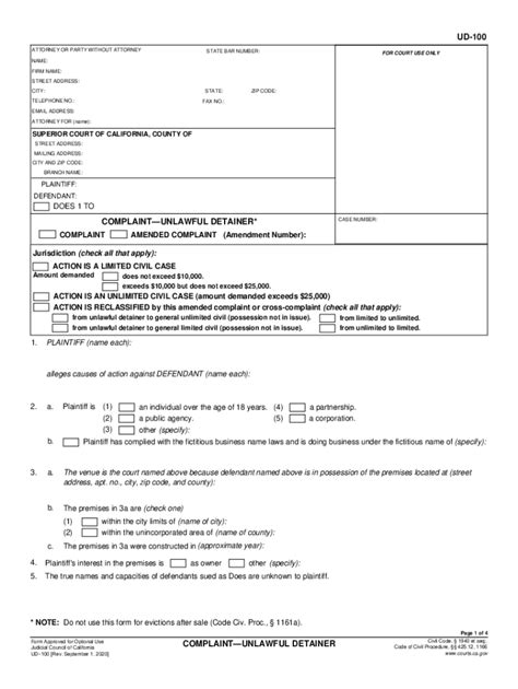 California Form Ud-100: Understanding The Judgment Form