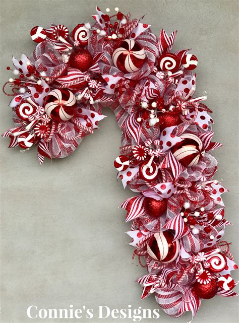 Candy Cane Wreath Form 20 Inch Christmas Decor