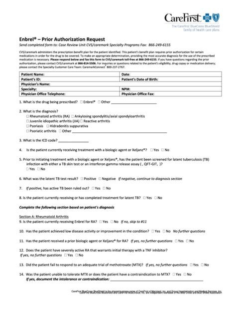 Carefirst Medicare Advantage Prior Authorization Form Guide