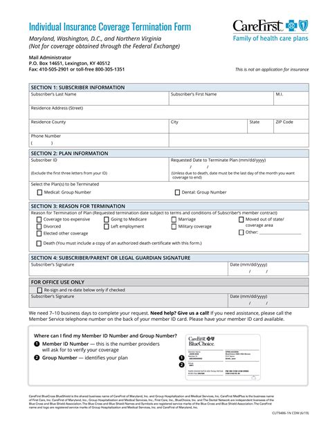 Carefirst Termination Form: A Step-By-Step Guide